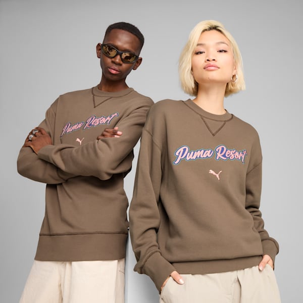 PREMIUM ESSENTIALS Men's Relaxed Graphic Crew, Totally Taupe, extralarge