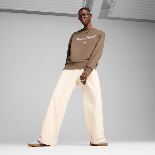 PREMIUM ESSENTIALS Men's Relaxed Graphic Crew, Totally Taupe, extralarge