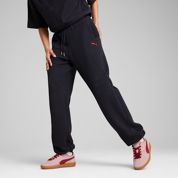PREMIUM ESSENTIALS Relaxed Graphic Sweatpants, New Navy, extralarge