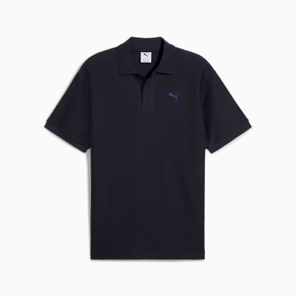 PREMIUM ESSENTIALS Men's Relaxed Jacquard Polo, New Navy, extralarge