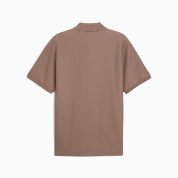 Playera polo holgada Premium Essentials Jacquard, Totally Taupe, extralarge