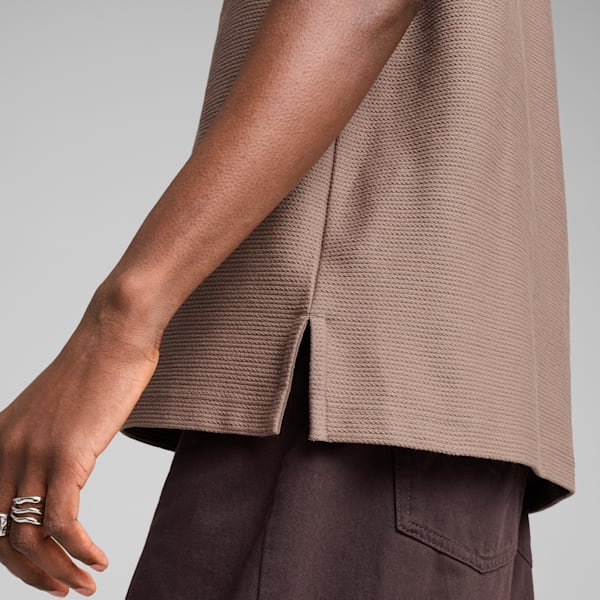 Polo jacquard décontracté PREMIUM ESSENTIALS Homme, Totally Taupe, extralarge