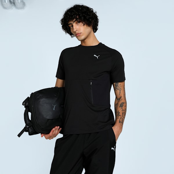 PUMATECH Men's Pocket Tee, PUMA Black, extralarge-IND