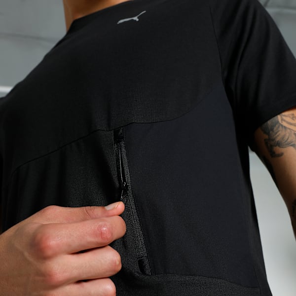 PUMATECH Men’s Moisture-Wicking Pocket Tee, PUMA Black, extralarge-IND
