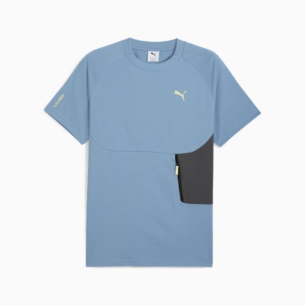 Playera PUMATECH Pocket para hombre, Cool Blue-Dusky Gray, extralarge
