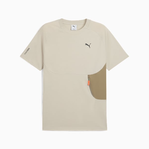 PUMATECH Men’s Moisture-Wicking Pocket Tee, Desert Dust, extralarge-IND