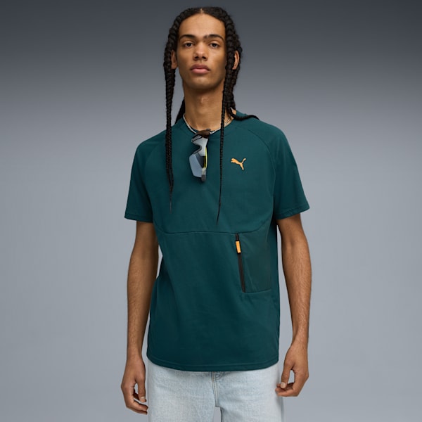 Playera PUMATECH Pocket para hombre, Green Terrain, extralarge