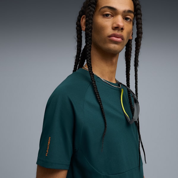 Playera PUMATECH Pocket para hombre, Green Terrain, extralarge