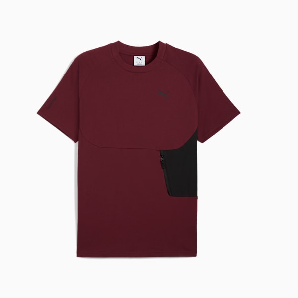 Playera PUMATECH Pocket para hombre, Ruby Shimmer-PUMA Black, extralarge