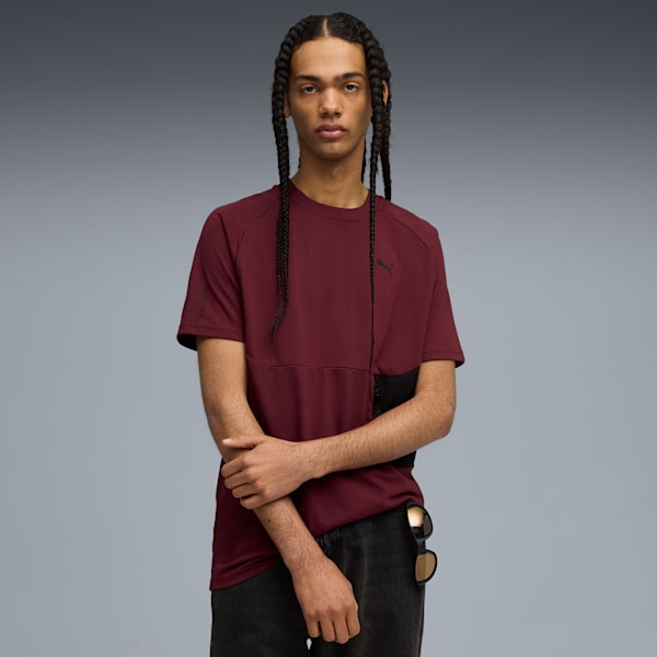 Playera PUMATECH Pocket para hombre, Ruby Shimmer-PUMA Black, extralarge