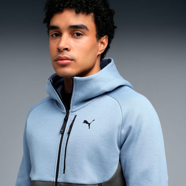 PUMATECH Full-Zip Men's Hoodie, Cool Blue-Dusky Gray, extralarge-IND