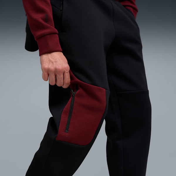 PUMATECH Men's Track Pants, PUMA Black-Ruby Shimmer, extralarge-IND