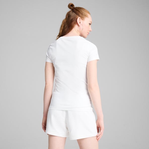 Playera semi-ajustada Essentials para mujer, PUMA White, extralarge