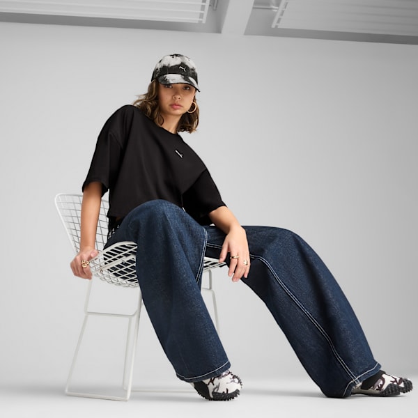 T-shirt court surdimensionné WARDROBE ESSENTIALS Femme, PUMA Black, extralarge