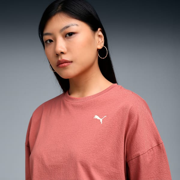 WARDROBE Essentials Women's Oversized Short Tee, Exotic Red, extralarge-IND