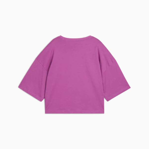 Wardrobe Essentials Women's Oversized Short Tee, Wild Berry, extralarge