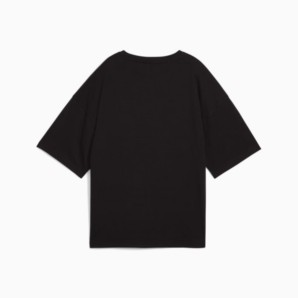 Wardrobe Essentials Women's Oversized Tee, PUMA Black, extralarge