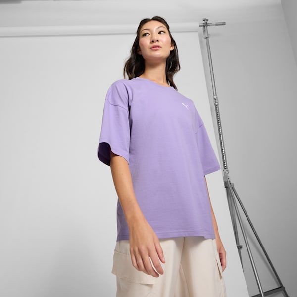 Playera oversize WARDROBE Essentials para hombre, Lavender Alert, extralarge