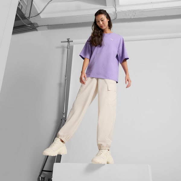 Playera oversize WARDROBE Essentials para hombre, Lavender Alert, extralarge