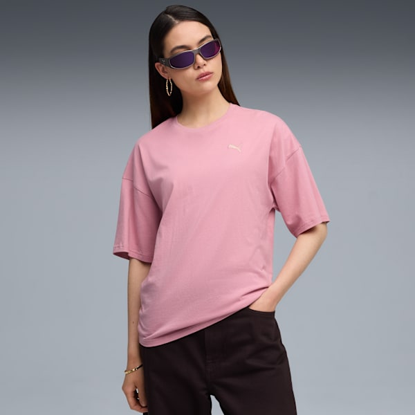 Playera oversize WARDROBE Essentials para hombre, Poised Pink, extralarge