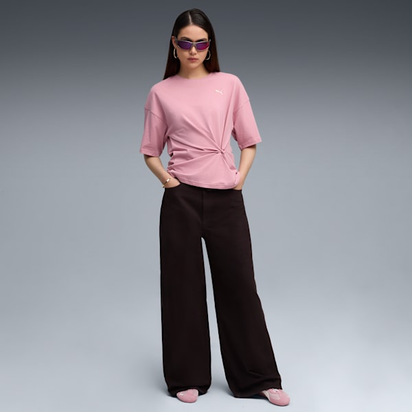 Playera oversize WARDROBE Essentials para hombre, Poised Pink, extralarge