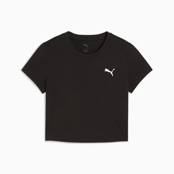 Playera corta WARDROBE Essentials para mujer, PUMA Black, extralarge