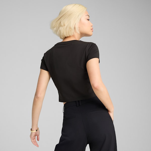 Playera corta WARDROBE Essentials para mujer, PUMA Black, extralarge