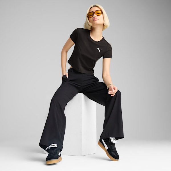 Wardrobe Essentials Women's Baby Tee, PUMA Black, extralarge