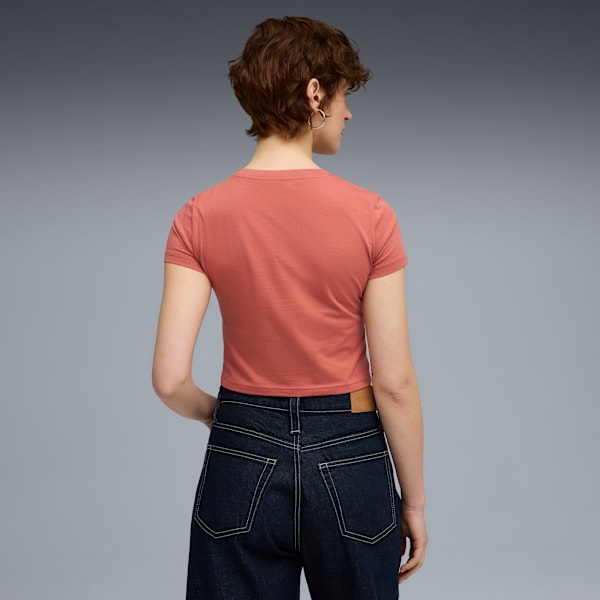 Playera corta WARDROBE Essentials para mujer, Exotic Red, extralarge
