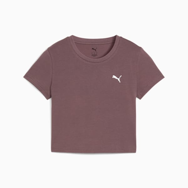 PUMA Wardrobe Essentials Women's Baby Tee, Raisin, extralarge