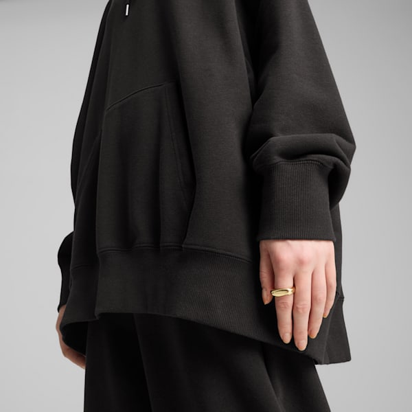 Wardrobe Essentials Women's Oversized Hoodie, PUMA Black, extralarge