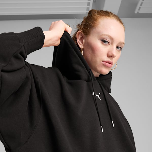 Wardrobe Essentials Women's Oversized Hoodie, PUMA Black, extralarge