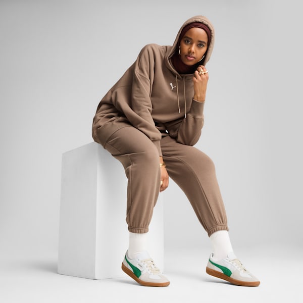 Wardrobe Essentials Women's Oversized Hoodie, Totally Taupe, extralarge