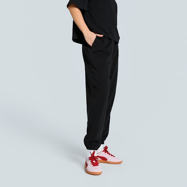 WARDROBE Essentials Women's Relaxed Fit Sweatpants, PUMA Black, extralarge-IND