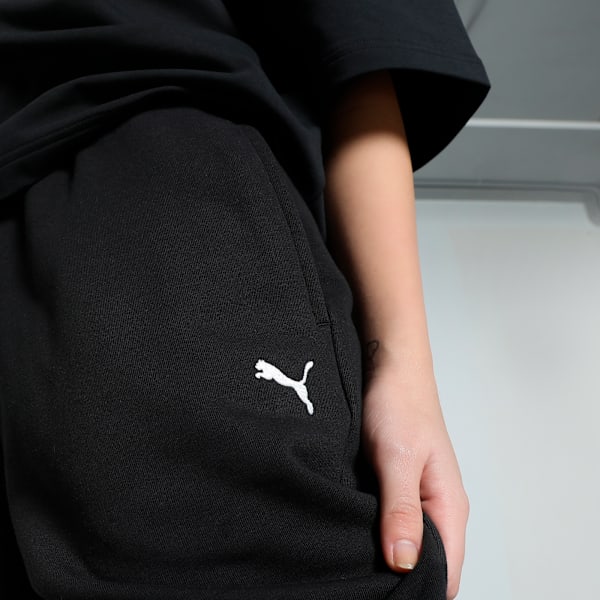 WARDROBE Essentials Women's Relaxed Fit Sweatpants, PUMA Black, extralarge-IND