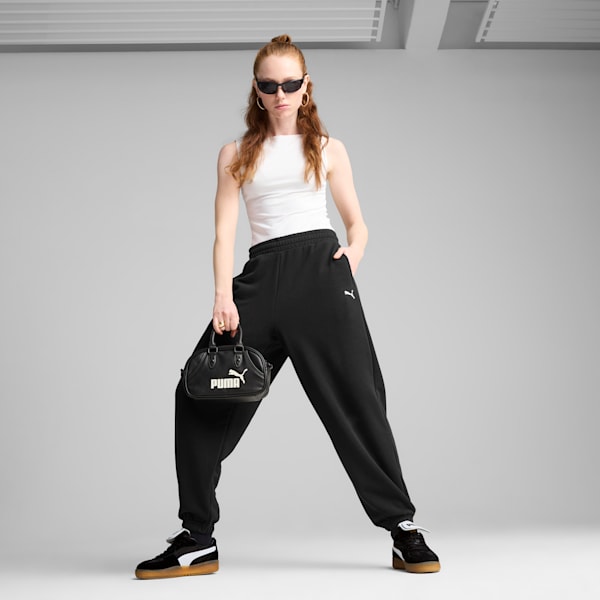 Wardrobe Essentials Women's Relaxed Sweatpants, PUMA Black, extralarge