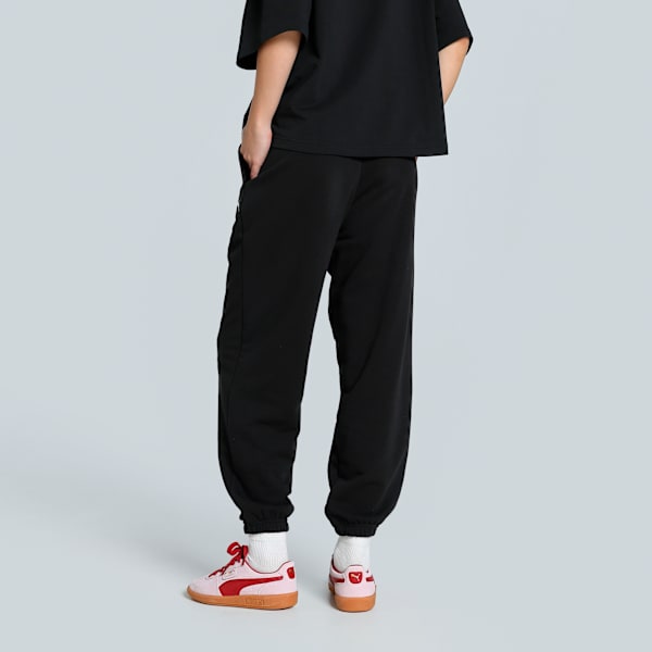 WARDROBE Essentials Women's Relaxed Fit Sweatpants, PUMA Black, extralarge-IND