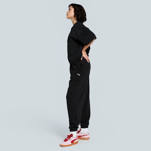 WARDROBE Essentials Women's Relaxed Fit Sweatpants, PUMA Black, extralarge-IND
