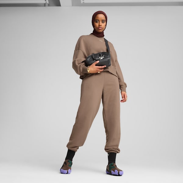 Wardrobe Essentials Women's Relaxed Sweatpants, Totally Taupe, extralarge