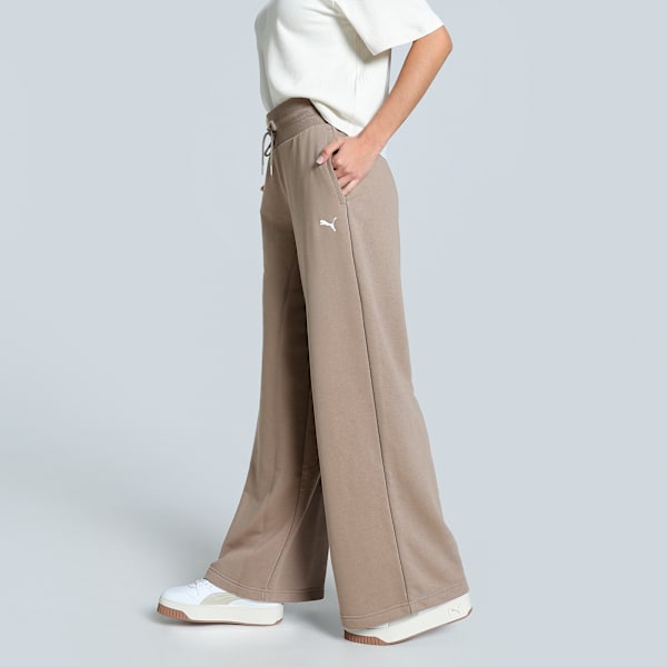 Wardrobe Women's Relaxed Fit Wide Leg Sweatpants, Totally Taupe, extralarge-IND