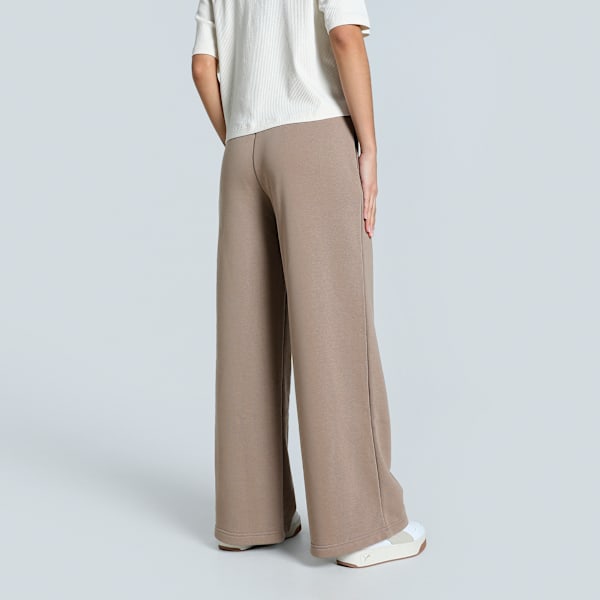 Wardrobe Women's Relaxed Fit Wide Leg Sweatpants, Totally Taupe, extralarge-IND
