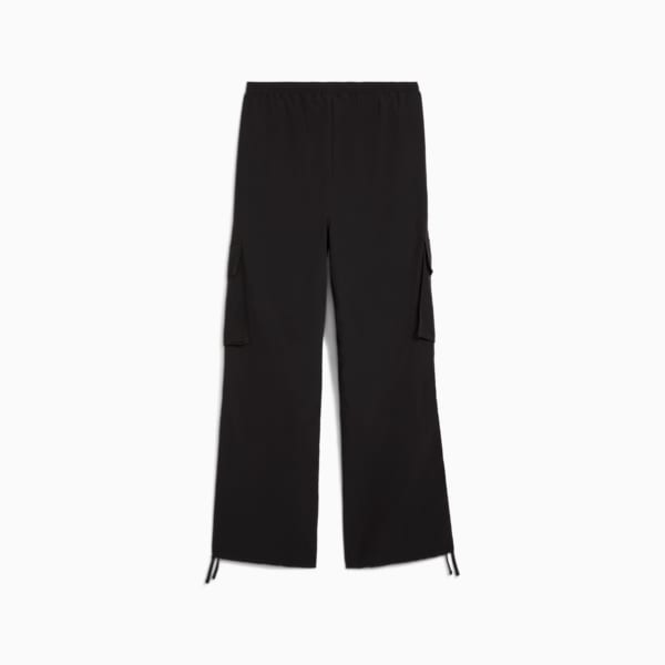Wardrobe Essentials Women's Relaxed Woven Cargo Pants, PUMA Black, extralarge