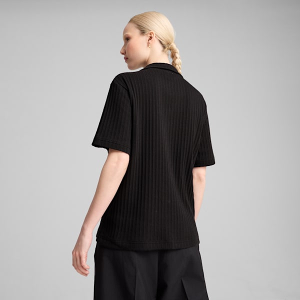 WARDROBE Essentials Shirt Pointelle Women, PUMA Black, extralarge