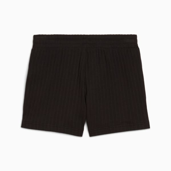 Shorts WARDROBE Essentials Pointelle 10cm para mujer, PUMA Black, extralarge