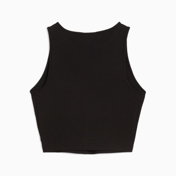 Haut court côtelé WARDROBE ESSENTIALS Femme, PUMA Black, extralarge