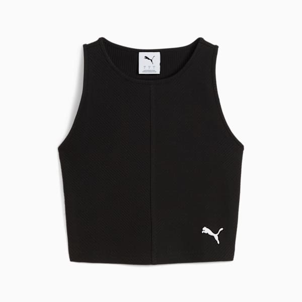 Playera corta WARDROBE Essentials para mujer, PUMA Black, extralarge