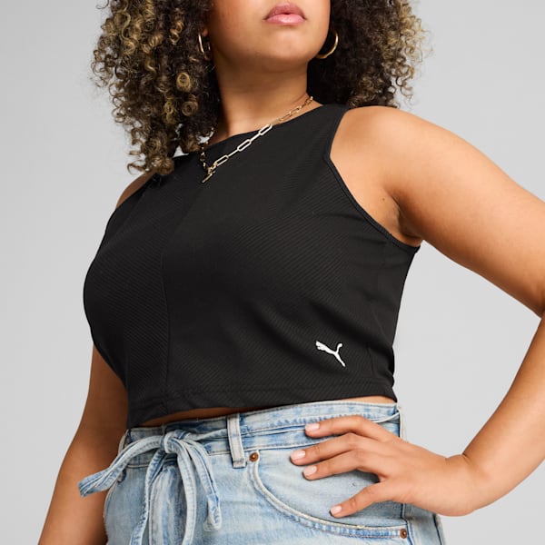 Playera corta WARDROBE Essentials para mujer, PUMA Black, extralarge