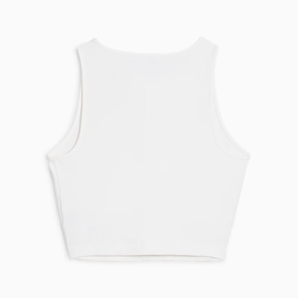 Haut court côtelé WARDROBE ESSENTIALS Femme, PUMA White, extralarge