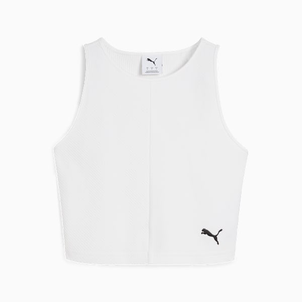 Playera corta WARDROBE Essentials para mujer, PUMA White, extralarge
