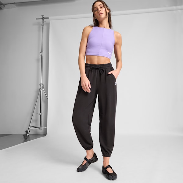 Playera corta WARDROBE Essentials para mujer, Lavender Alert, extralarge